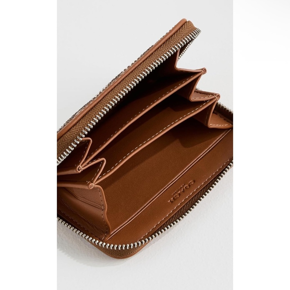 New Coach Essential Small Card Wallet Crystal Signature Jacquard - Picture 5 of 10